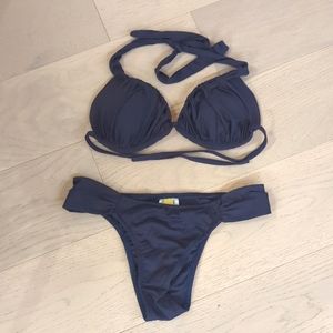 Navy Blue Brazilian Bikini in L